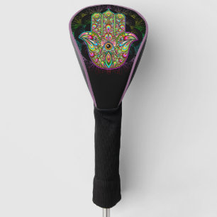 Hamsa Fatma Hand Psychedelic Art Golf Head Cover
