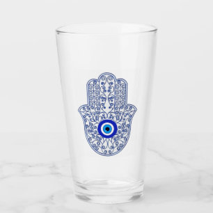Hamsa Glass Cup
