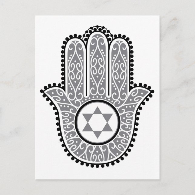 hamsa_gray.jpg postcard (Front)