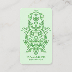 Hamsa   Green Wellness spa massage yoga holistic Business Card