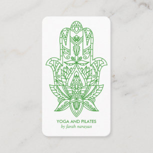 Hamsa   Green Wellness spa massage yoga holistic Business Card