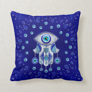 Hamsa Hand -Evil Eye Amulet Cushion