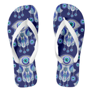 Hamsa Hand -Evil Eye Pattern Jandals