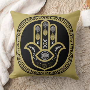 Hamsa Hand Evil Eye Protection Cushion
