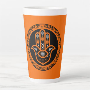 Hamsa Hand Evil Eye Protection Latte Mug