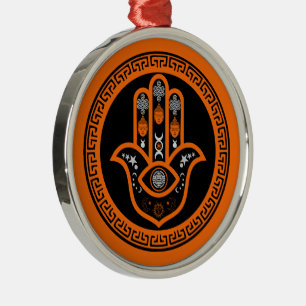 Hamsa Hand Evil Eye Protection Metal Tree Decoration