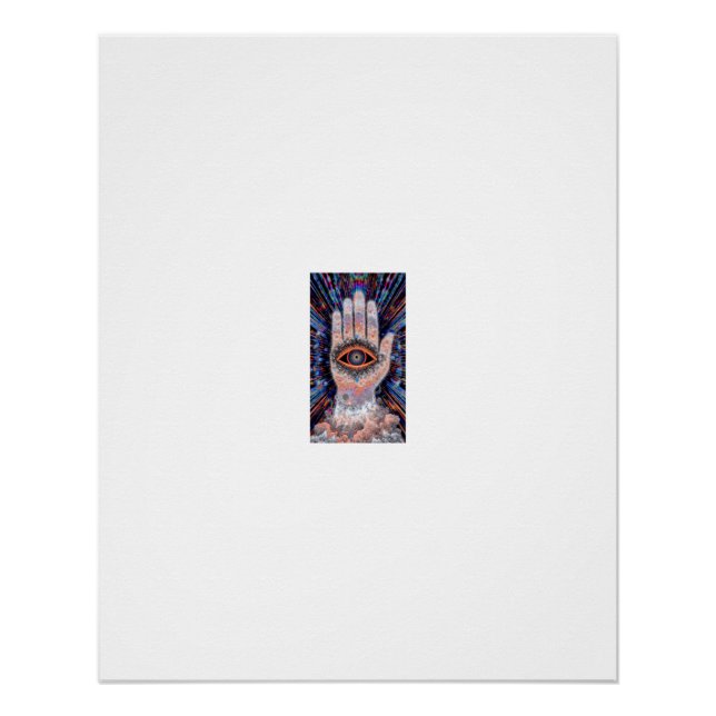 Hamsa Hand Eye Starburst Rays Poster (Front)