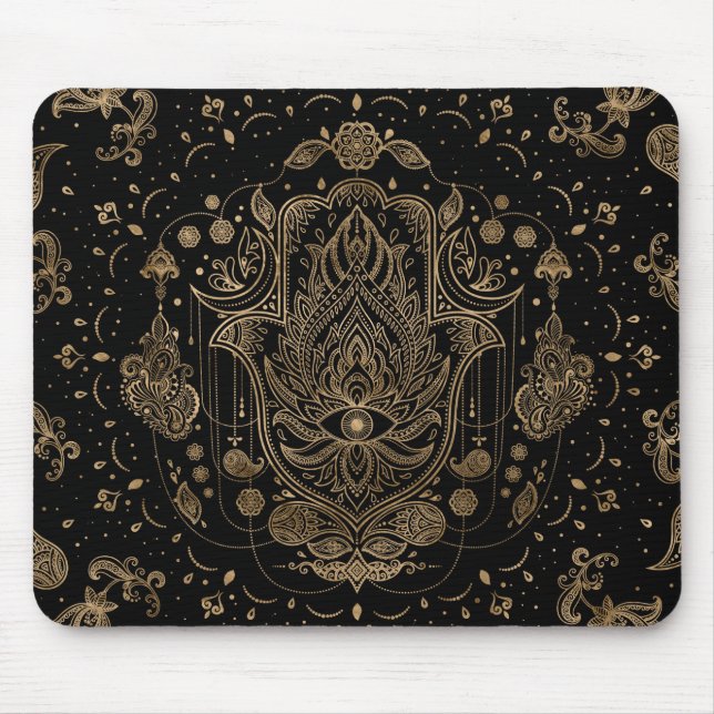 Hamsa Hand -Hand of Fatima Ornament Mouse Pad (Front)