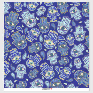 Hamsa Hand - Hand of Fatima pattern Blue Minerals