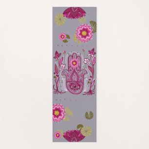 Hamsa Hand Lotus Yoga Mat