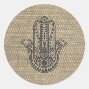 HAMSA Hand of Fatima symbol amulet Classic Round Sticker