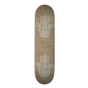 HAMSA Hand of Fatima symbol amulet Skateboard