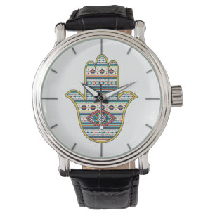 HAMSA Hand of Fatima symbol amulet, tribal Aztec Watch