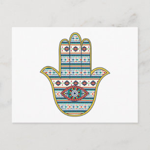 HAMSA Hand of Fatima Symbol Postcard