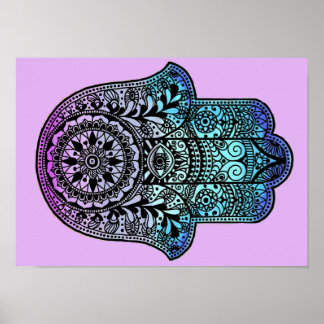 Hamsa Hand Ombre Print