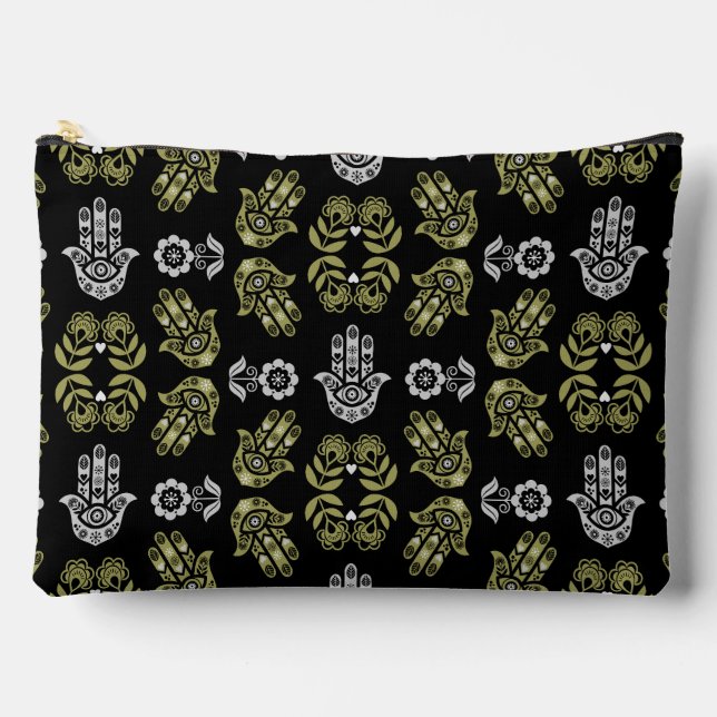Hamsa Hand Protection Art Accessory Pouch (Front)