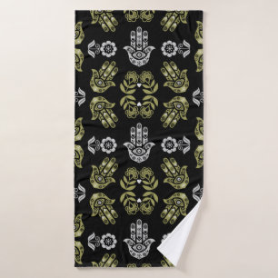 Hamsa Hand Protection Art Bath Towel