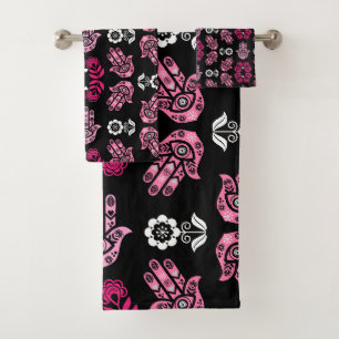 Hamsa Hand Protection Art Bath Towel Set