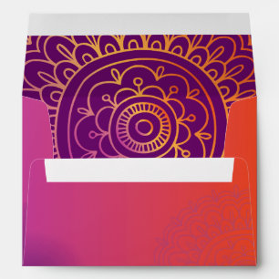 HAMSA HAND Red Baby Naming Matching Envelope