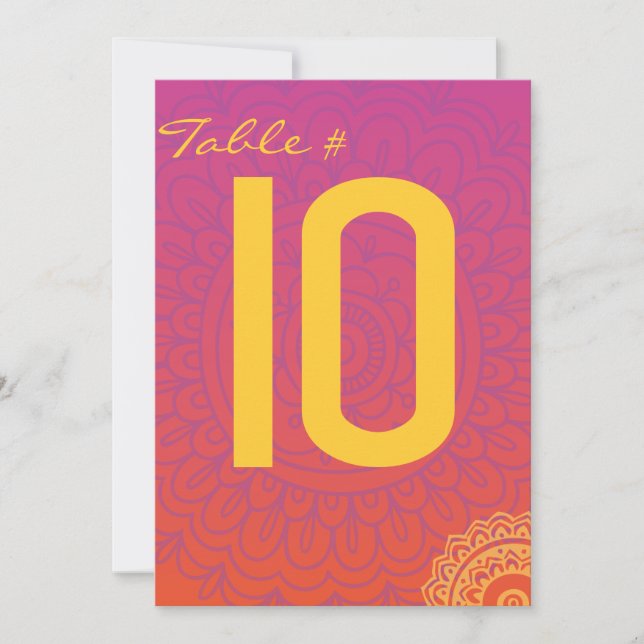HAMSA HAND Red Orange Bat Mitzvah Reply Card (Front)