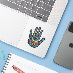Hamsa Hand with and eye art illustration