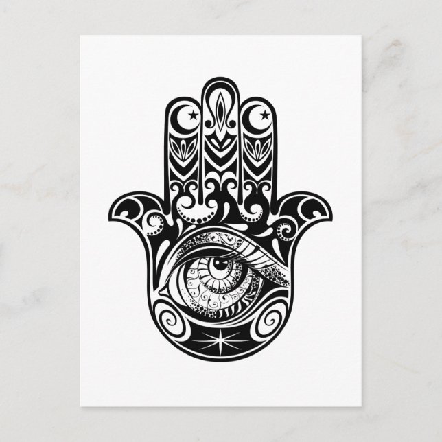 Hamsa Hand Zendoodle Postcard (Front)