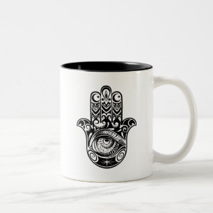 Hamsa Hand Zendoodle Two-Tone Coffee Mug