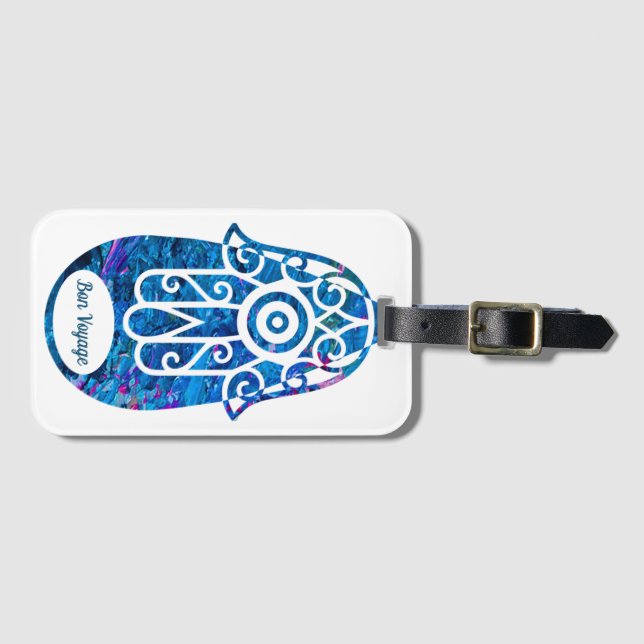 Hamsa Luggage Tag (Front Horizontal)