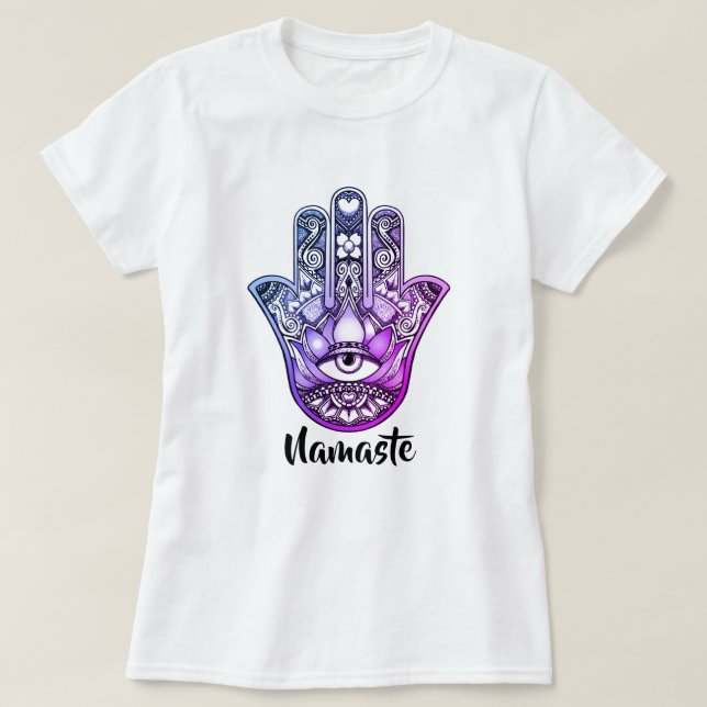 Hamsa Namaste T-Shirt (Design Front)