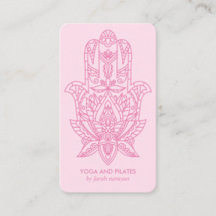 Hamsa Pink Wellness spa massage yoga holistic Business Card