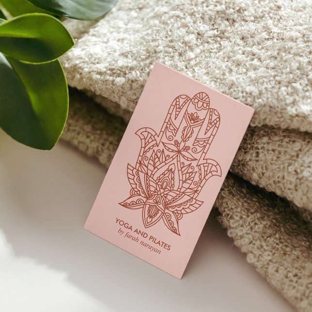 Hamsa | Rust Wellness spa massage yoga holistic Business Card (Creator Uploaded)