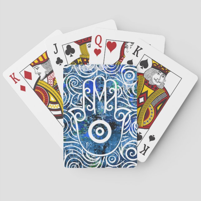 Hamsa Swirls Playing Cards (Back)
