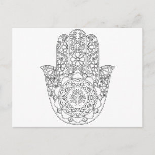 Hamsa Tree of Life Postcard