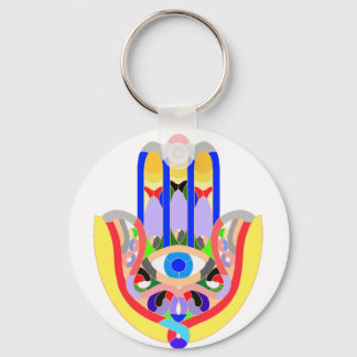 Hamsa - very colourful key ring
