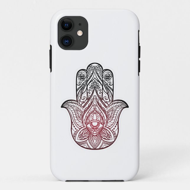 Hamsa with boho pattern  Case-Mate iPhone case (Back)