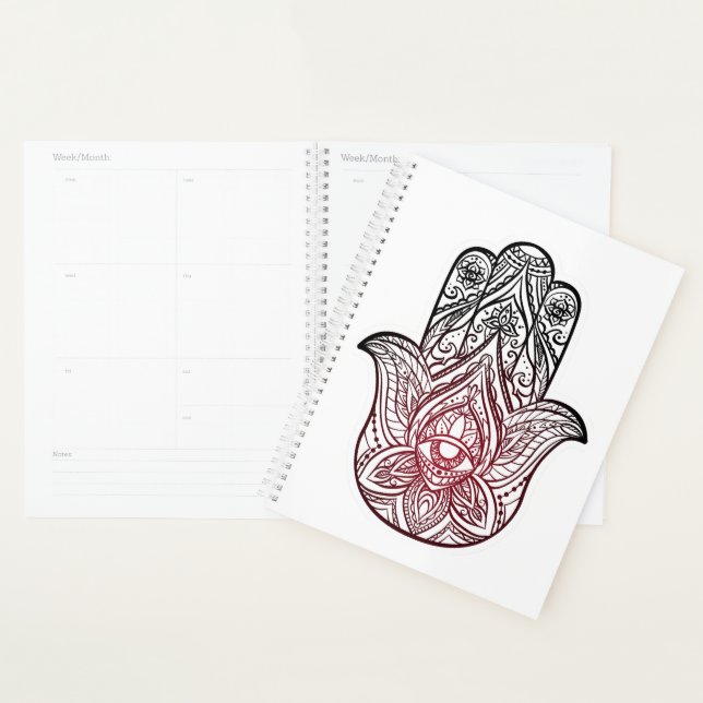 Hamsa with boho pattern  planner (Display)