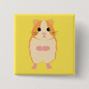 Hamster 15 Cm Square Badge