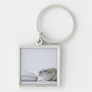Hamster and Computer mouse Key Ring
