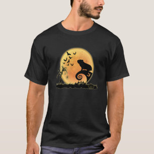 Hamster And Moon Scary Animals Halloween Costume T-Shirt