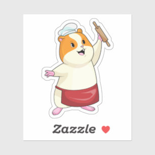 Hamster as Baker with Rolling pin