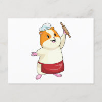 Hamster as Baker with Rolling pin