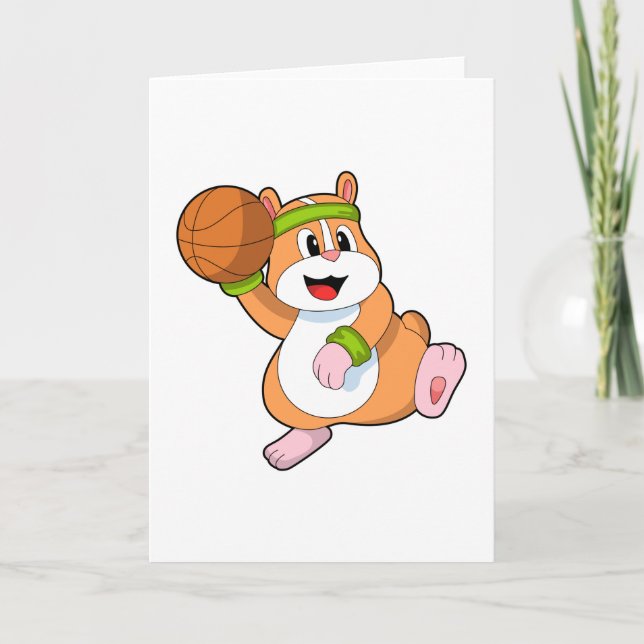 Hamster as Basketball player with Basketball Card (Front)