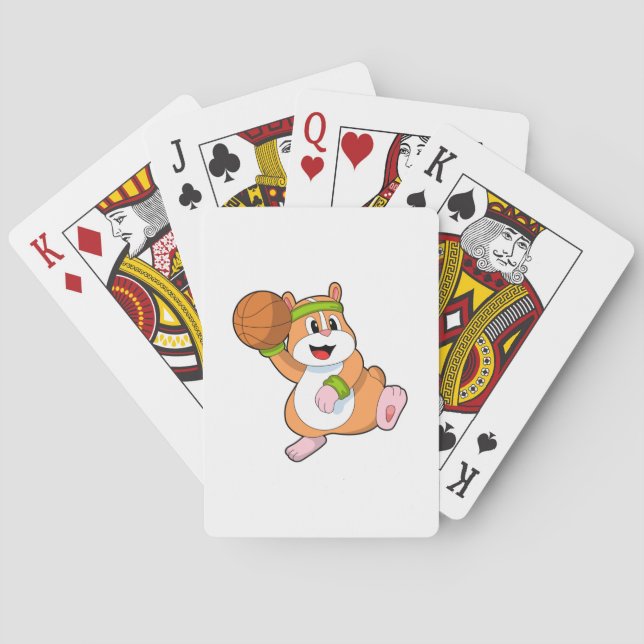 Hamster as Basketball player with Basketball Playing Cards (Back)