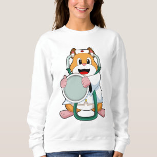Hamster as Doctor with Stethoscope.PNG Sweatshirt