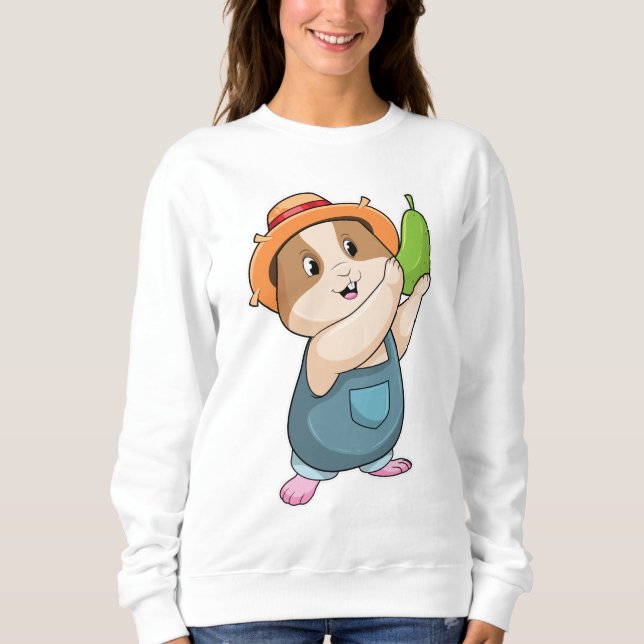 Hamster as Farmer with Zucchini Sweatshirt (Front)