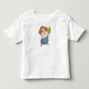 Hamster as Farmer with Zucchini Toddler T-Shirt