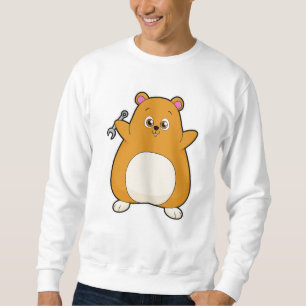 Hamster as Mechanic with Wrench Sweatshirt
