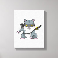 Hamster as Ninja at Martial arts with Sword
