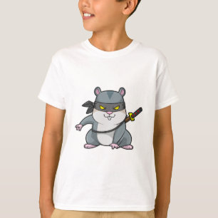 Hamster as Ninja at Martial arts with Sword T-Shirt