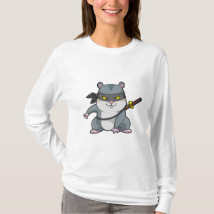 Hamster as Ninja at Martial arts with Sword T-Shirt